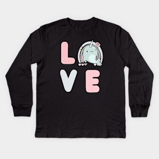 Love Narwhals Kids Long Sleeve T-Shirt